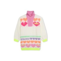 Billieblush Robe Pull Jacquard Col Montant -Billieblush 08d928fbaa502cd25d0301ee53509e11