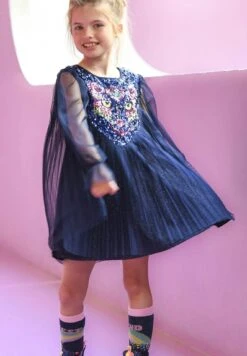 Billieblush Pleated - Robe De Soirée - Indigo Blue