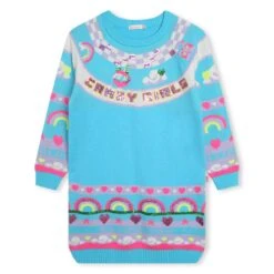 Billieblush Robe Pull Jacquard Et Sequins