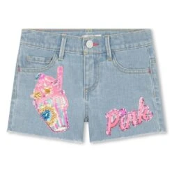 Billieblush Short En Jean Badgé à Sequins
