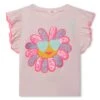 Billieblush T-shirt à Col Rond Et Volants