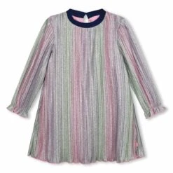 Billieblush Robe Plissée Métallisée