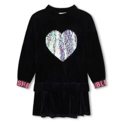 Billieblush Robe En Velours à Sequins