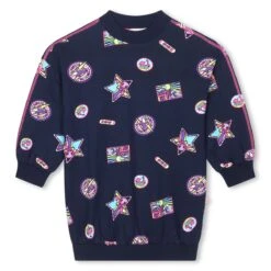 Billieblush Robe Droite En Coton Imprimé