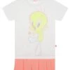 Looney Tunes X Billieblush Tweety - Short Sleeved Dress - Robe En Jersey - White