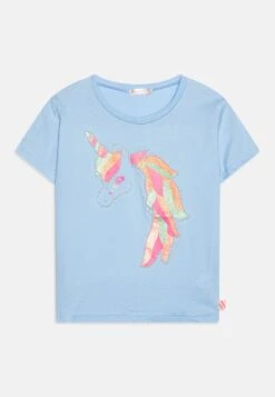 Billieblush Short Sleeves Tee - T-Shirt Imprimé - Pale Blue