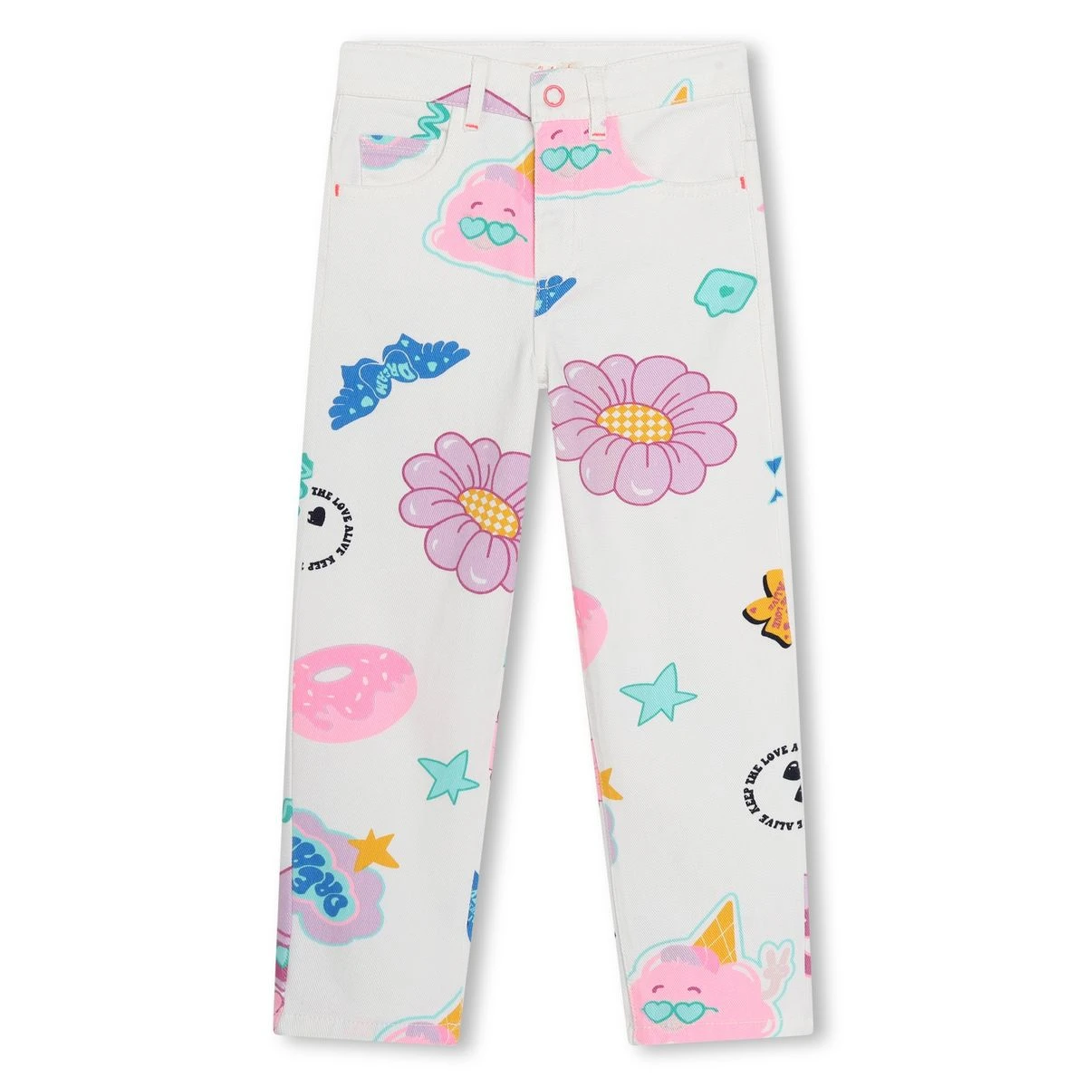 Billieblush Pantalon Sergé Coton Imprimé 1 Billieblush Pantalon Sergé Coton Imprimé