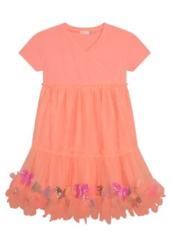 Billieblush Short Sleeved - Robe De Soirée - Apricot