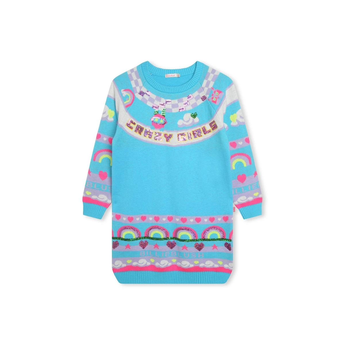 Billieblush Robe Pull Jacquard Et Sequins 4 Billieblush Robe Pull Jacquard Et Sequins – Image 4