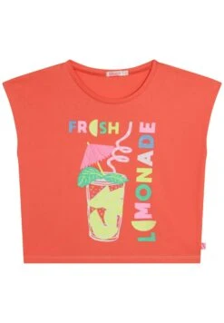 Billieblush À Manches Courtes - T-Shirt Imprimé - Corail